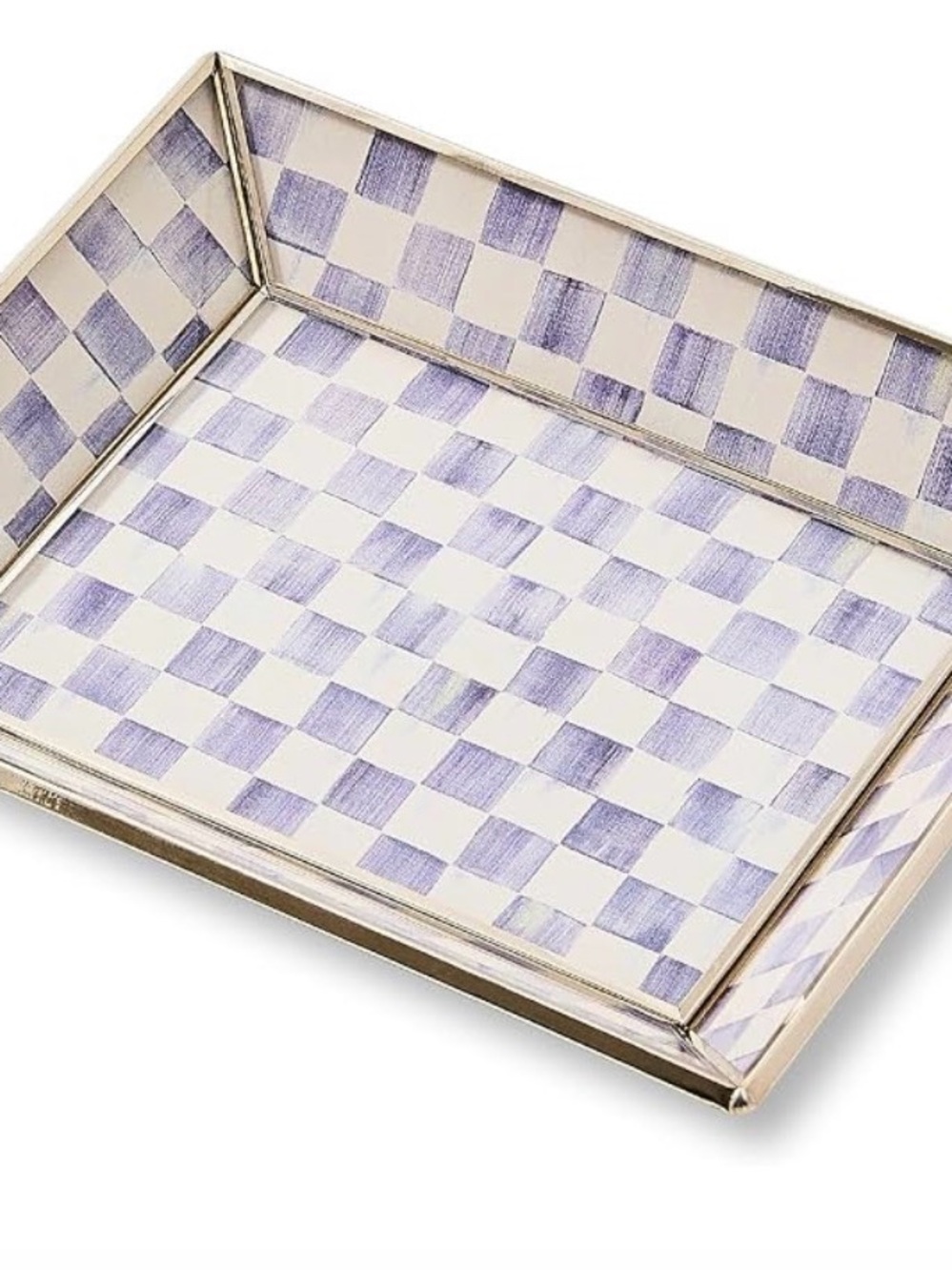Mackenzie-child violet and white catchall dish
